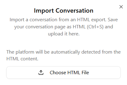 Import modal